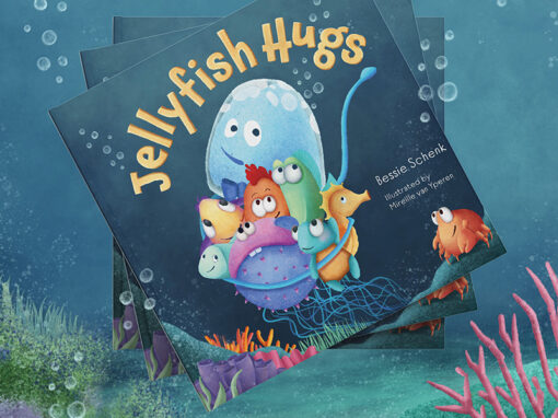 Prentenboek Jellyfish Hugs in drie talen Prentenboek Jellyfish Hugs in drie talen