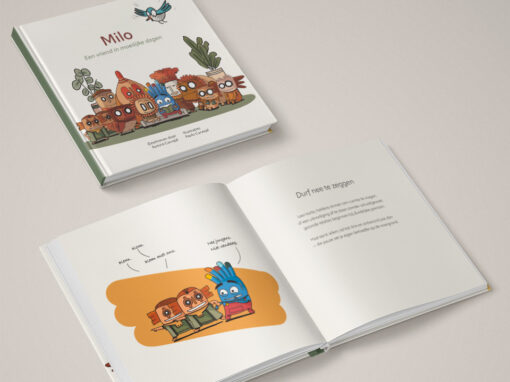 Boek ontwerp Milo; Een vriend in moeilijke dagen Boek ontwerp Milo; Een vriend in moeilijke dagen